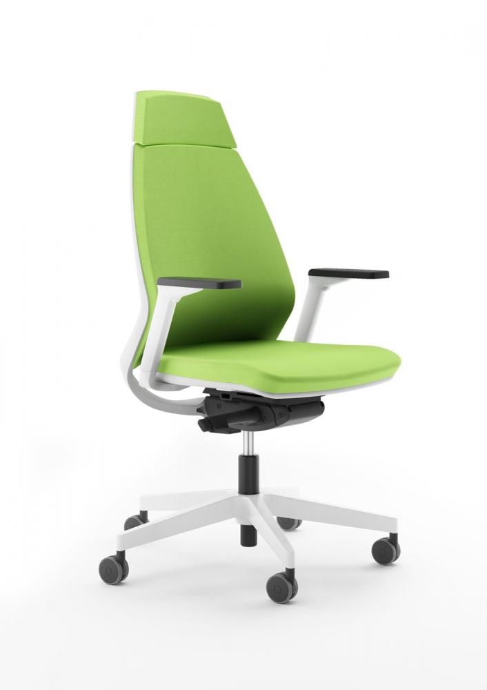 Kancelárska stolička ZDENA, farba biela, nosnosť 130 kg