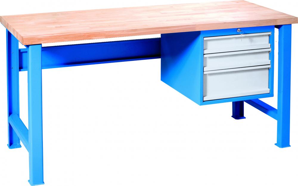 Pracovný stôl montovaný 845x1700x685 mm, 3x zásuvka