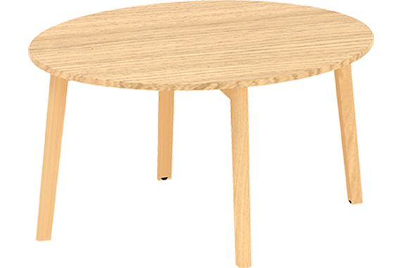 Stôl konferenčný ROOT priemer 900mm, výška 477mm, farba dub