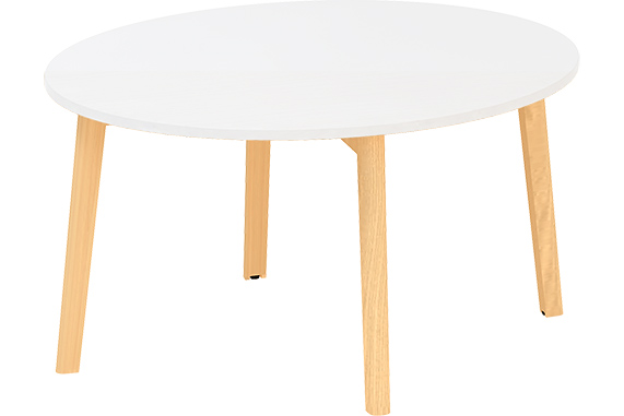 Stôl konferenčný ROOT priemer 900mm, výška 477mm, farba biela