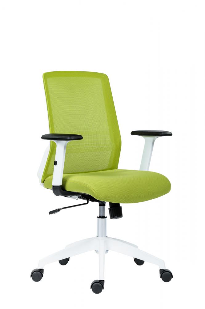 Kancelárska stolička NINA WHITE, farba zelená, nosn.120kg