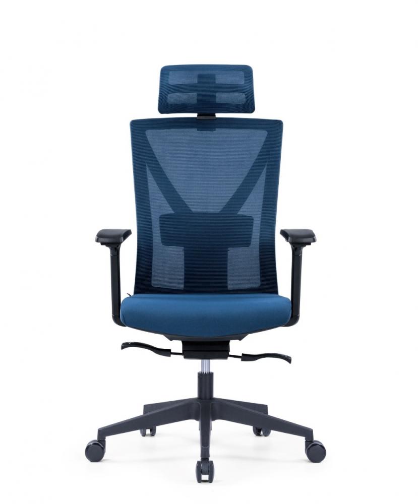 Kancelárska stolička NYON, farba tmavo modrá, nosn.120kg