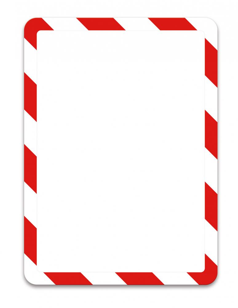Magnetické bezpečnostné  vrecká - rámčeky, formát A4, farba červeno/biela,  balenie 2 ks