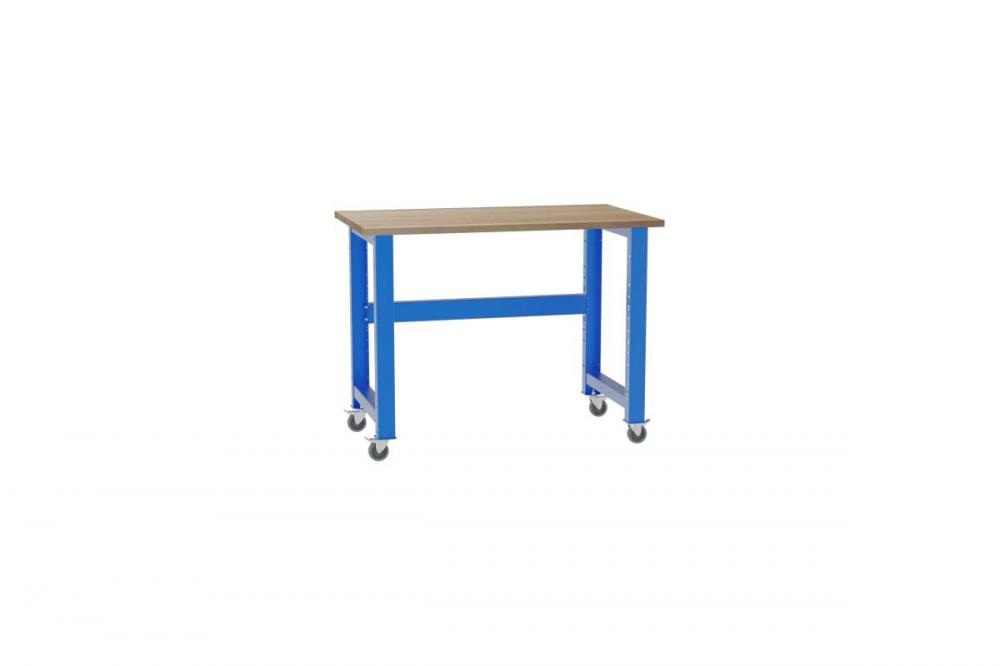 Mobilný dielenský stôl, 1200x700x928mm, farba modrá