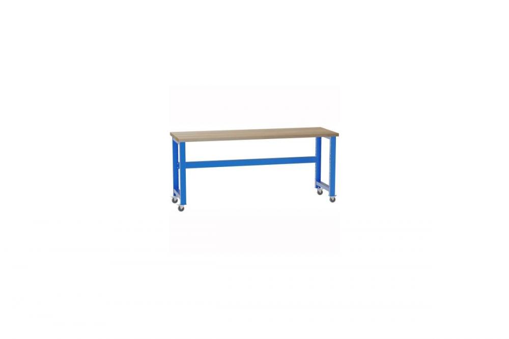 Mobilný dielenský stôl, 1700x700x928mm, farba modrá