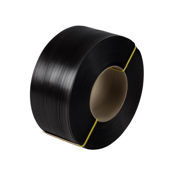 PP páska 12 x  0,55 mm, 3000m , Čierna, pr.dutinky 200mm