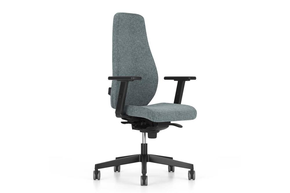 Stolička kancelárska vysoká, synchro , farba šedá, nosn.130kg