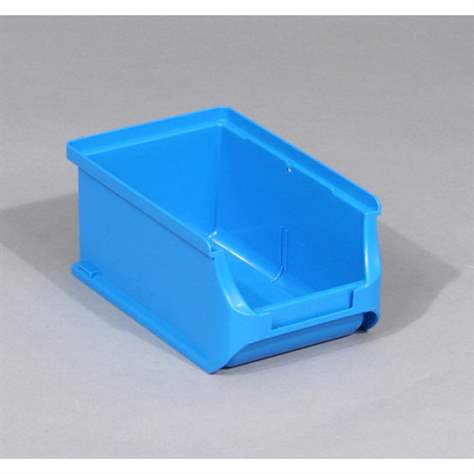 Plastový zásobník s viditeľným obsahom, 160 x 102 x 75 mm, farba modrá, bal. 24 ks