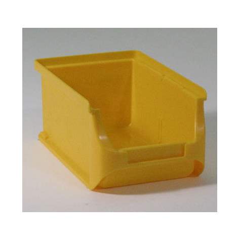Plastový zásobník s viditeľným obsahom, 160 x 102 x 75 mm, farba žltá, bal. 24 ks