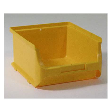 Plastový zásobník s viditeľným obsahom, 160 x 137 x 82 mm, farba žltá, bal. 20 ks