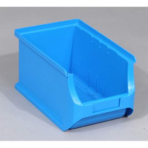 Plastový zásobník s viditeľným obsahom, 235 x 150 x 125 mm, farba modrá, bal. 24 ks