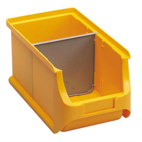 Plastový zásobník s viditeľným obsahom, 235 x 150 x 125 mm, farba žltá, bal. 24 ks
