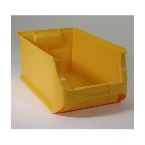 Plastový zásobník s viditeľným obsahom, 355 x 205 x 150 mm, farba žltá, bal. 12 ks