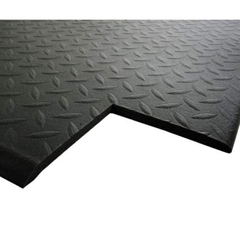 Priemyselná podlahová rohož 1,5 x 0,9 m, čierna s ryhovaným povrchom