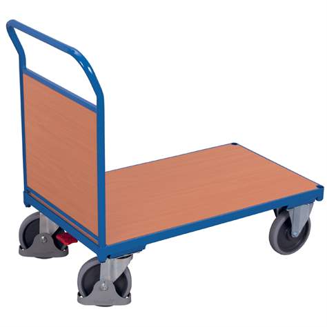 Plošinový vozík  s jedným madlom s plnou výplňou, 1000 x 600 mm, nosnosť 500 kg