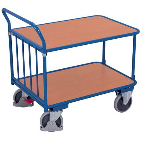 Stolový vozík  s jedným madlom, 1000 x 700 mm, nosnosť 400 kg