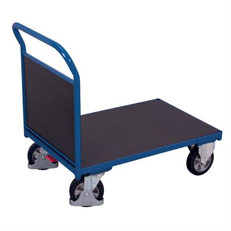 Plošinový vozík s jedným madlom s plnou výplňou, 1000 x 700 mm, nosnosť 1000 kg