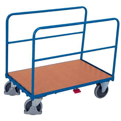 Plošinový vozík na dosky s dvoma oblúkmi, 1000 x 700 mm, nosnosť 500 kg