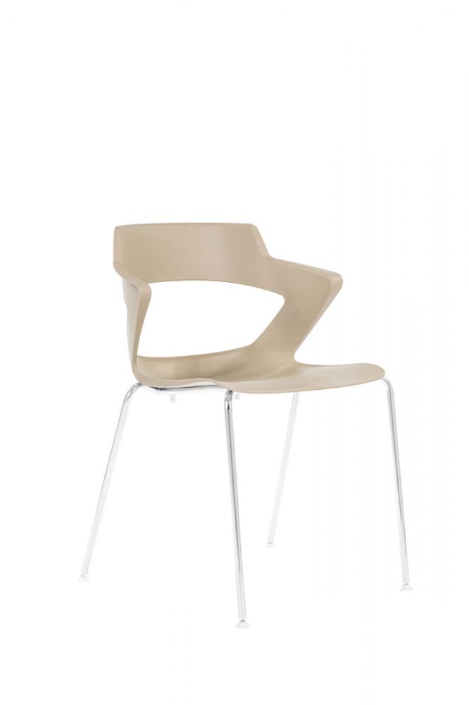 Konferenčná stolička INGRID, farba biela, nosnosť 120 kg