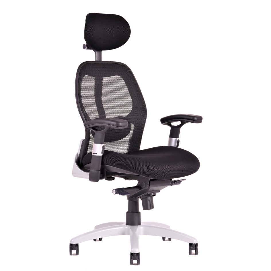 Kancelárska stolička SATURN, nosnosť 130kg, farba čierna