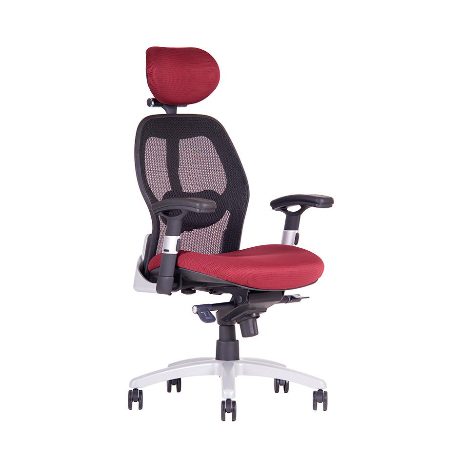 Kancelárska stolička SATURN, nosnosť 130kg, farba bordo