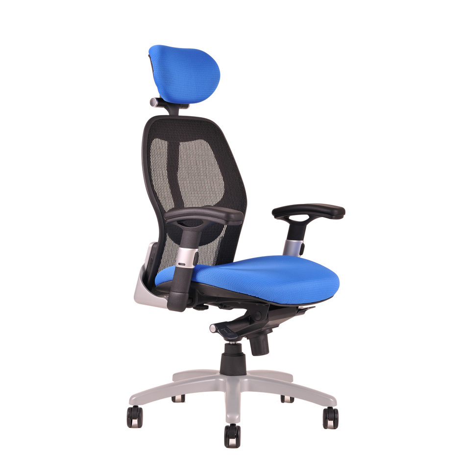 Kancelárska stolička SATURN, nosnosť 130kg, farba modrá