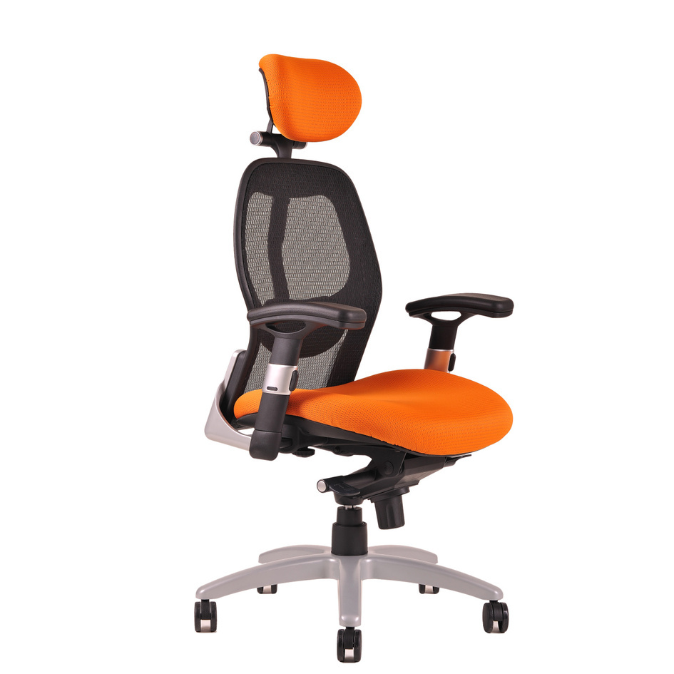 Kancelárska stolička SATURN, nosnosť 130kg, farba oranžová