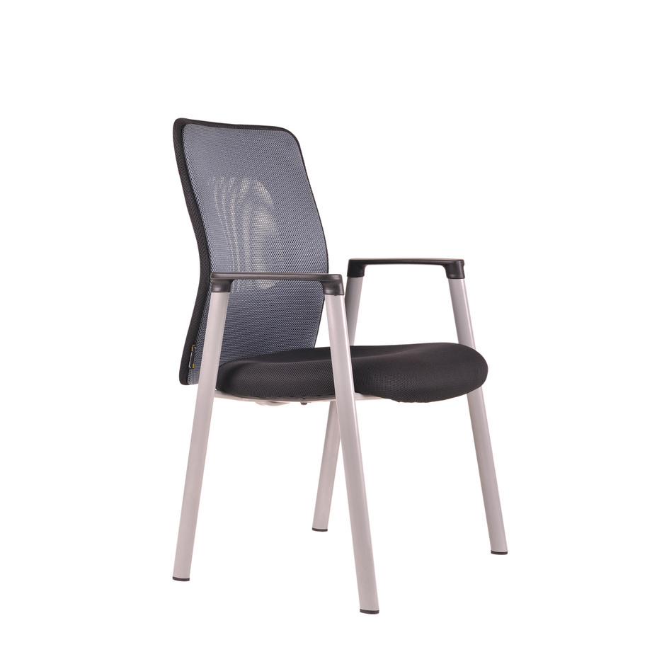 Konferenčná stolička s opierkami rúk CALYPSO MEETING, nosnosť 130 kg, farba antracit