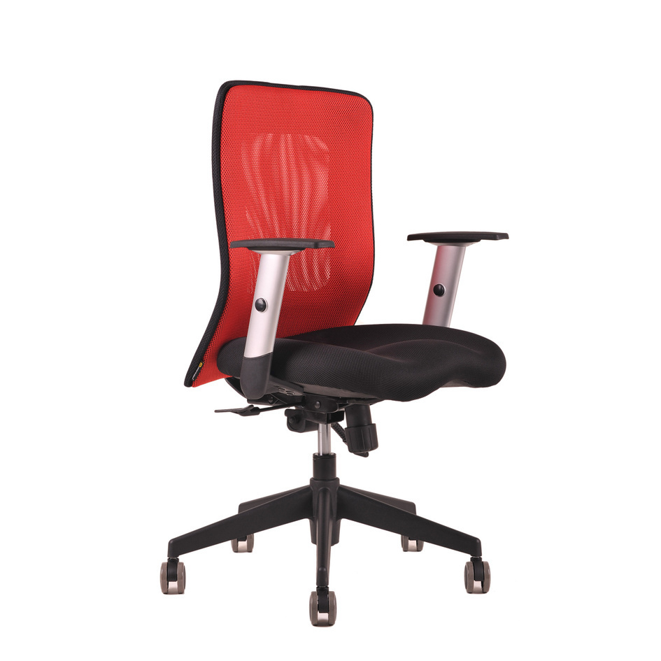Kancelárska stolička CALYPSO, nosnosť 120 kg, farba červená