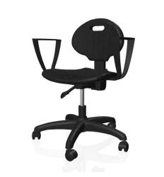 Dielenská stolička, s opierkami rúk, výška 420-550mm,na kolieskach