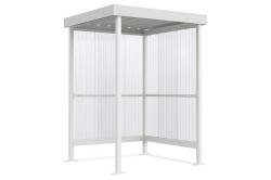 Prstreok, 2360x1720x1580mm, 2bon steny PVC, trap.plech strecha, pozink+lak RAL9002