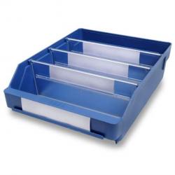 Regálové boxy, 300 x 240 x 95 mm, farba modrá, bal. 10 ks