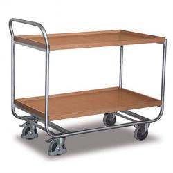Hliníkový stolový vozík s jedným madlom, 1000 x 600 mm, nosnosť 200 kg