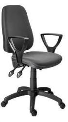 Kancelárska stolièka EVA, farba èierna , nosnos� 120 kg , podrúèky