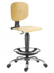 Dielenská stolička s bukovou preglejkou, 
nastaviteľná výška sedáku 595 - 855 mm