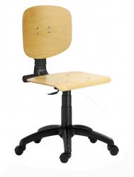 Dielenská stolička s bukovou preglejkou, 
, nastaviteľná výška sedáku 410 - 555 mm