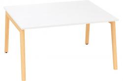 Stôl kancelársky ROOT 1400x1600mm, farba biela