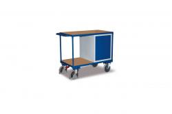 Dielenský vozík, bočné madlo, pracovná plocha 1000 x 600 mm, nosnosť 500 kg, 1 skrinka