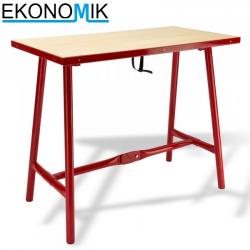 Dielenský stôl skladací, 1000x500mm, farba červená