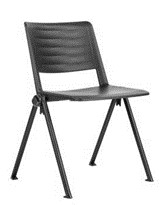 Konferenčná stolička RIVA plast, čierna,konštrukcia, farba čierna, nosn.120kg