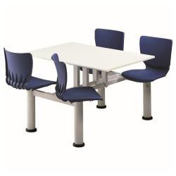 Jedálenský set stacionárny, 4 otočné stoličky + stôl 1200x800mm 