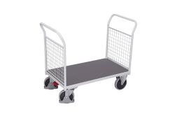 Plo�inov� voz�k s dvoma madlami s dr�tenou v�pl�ou, 1000x700mm, nosn.500kg , �ed�/antracit