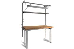 Dielensk stl s elektricky nastavitenou vkou, bukov doska 1500x750 mm, s nadstavbou a