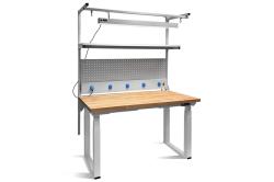 Dielensk stl s elektricky nastavitenou vkou, bukov doska 1500x750 mm, s nadstavbou,