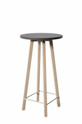 Barov� stol�k pr. 600mm, v��ka1100mm farba antracit /buk