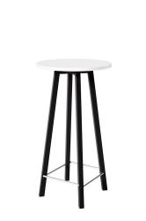 Barov� stol�k pr. 600mm, v��ka1100mm farba biela/ nohy �ierne