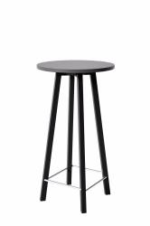Barov� stol�k pr. 600mm, v��ka1100mm farba antracit / nohy �ierne