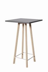 Barov� stol�k 650x650mm, v��ka 1100mm, farba antracit, buk nohy