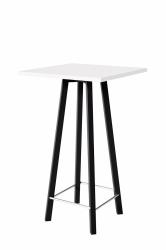 Barov� stol�k 650x650mm, v��ka 1100mm, farba biela, nohy �ierne