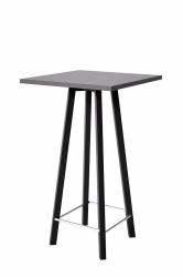 Barov� stol�k 650x650mm, v��ka 1100mm, farba antracit, nohy �ierne